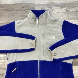 The North Face Polartec Royal Blue Gray Womens M Full Zip Denali Fleece Jacket